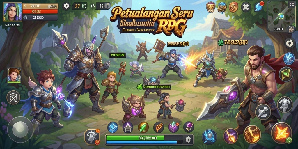 Gameplay seru dengan karakter RPG yang unik.