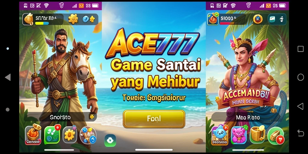 Screenshot utama ACE777 menunjukkan gameplay menyenangkan dan penuh warna.