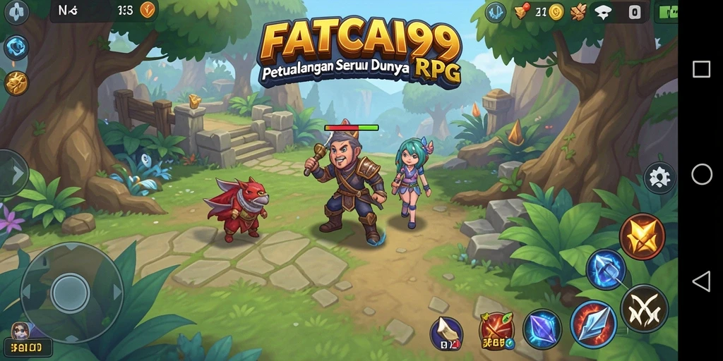 Screenshot gameplay FATCAI99 yang menampilkan pertarungan seru dan karakter yang dinamis.