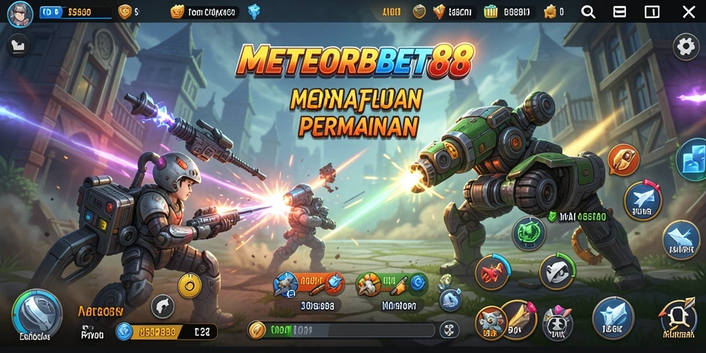 Tangkapan layar gameplay <strong>METEORBET88</strong> menunjukkan strategi perang yang mendebarkan.