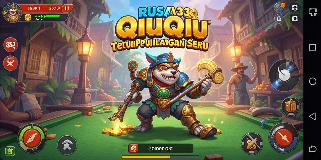 Screenshot permainan QiuQiu yang seru dan kompetitif.