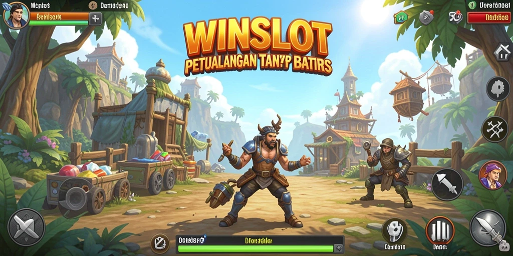 Screenshot utama WINSLOT menampilkan petualangan seru di dunia terbuka.
