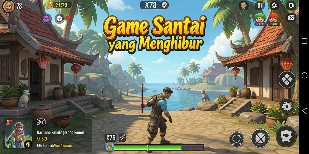 Tampilan gameplay X78 yang cerah dan menyenangkan.