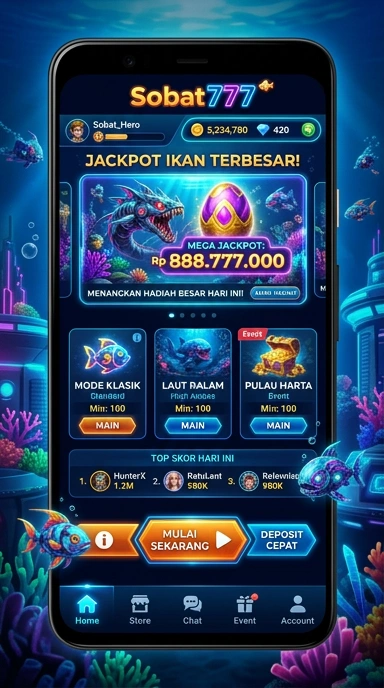 Aplikasi sobat777 yang memiliki berbagai kategori aplikasi.